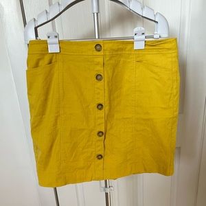 Yellow Loft Shift Skirt